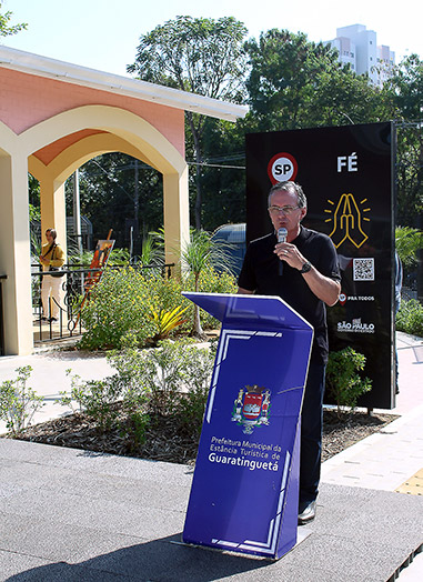 marcus soliva prefeito guaratingueta inauguração receptivo turístico