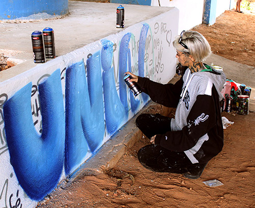 palavra uniao - desenhada na oficina de graffiti na tamandaré • imagem: Fábio Seletti